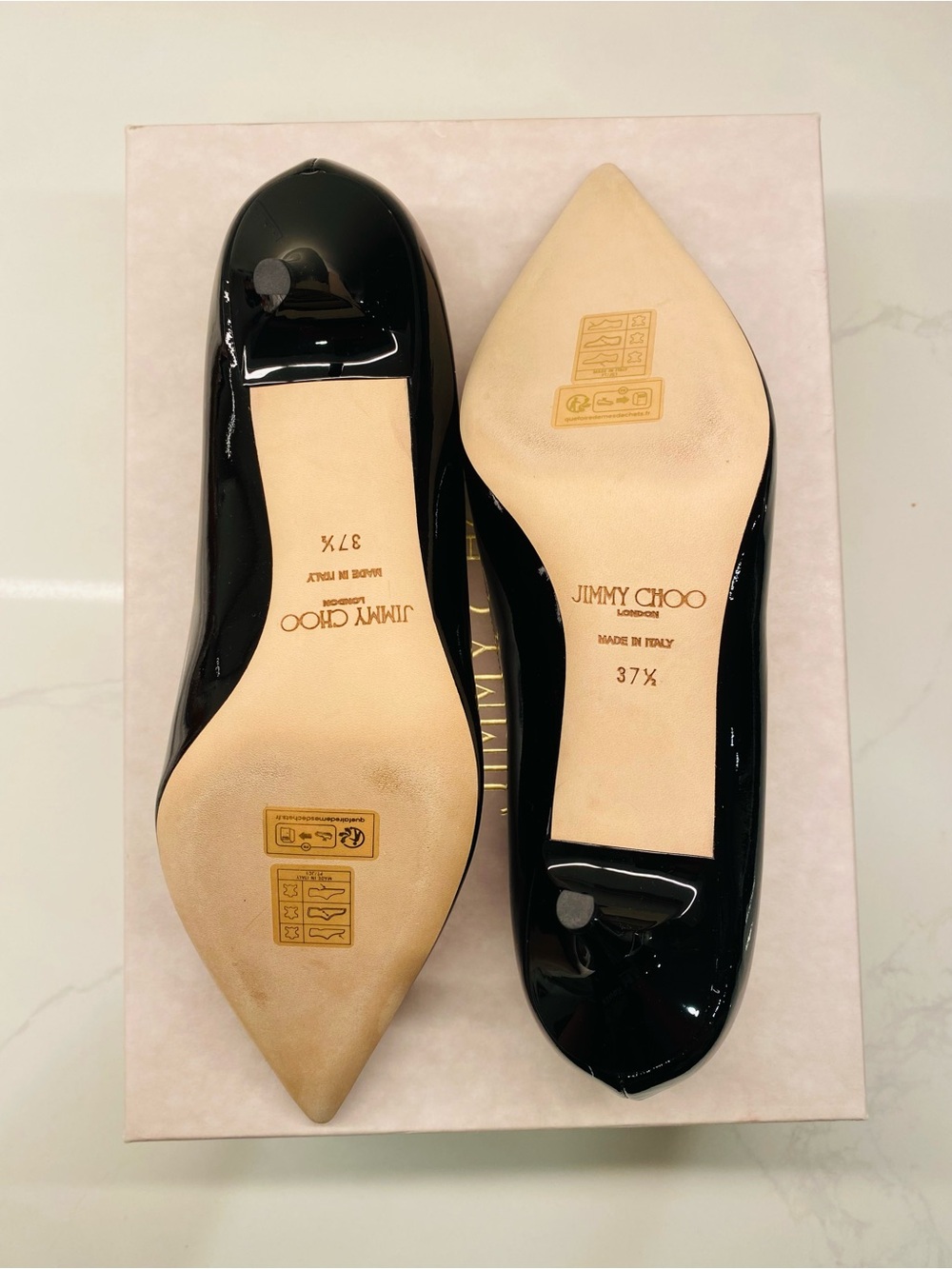 BNIB Jimmy Choo Black Patent Leather Aurora 2.5” Pumps - Picture 7 of 9